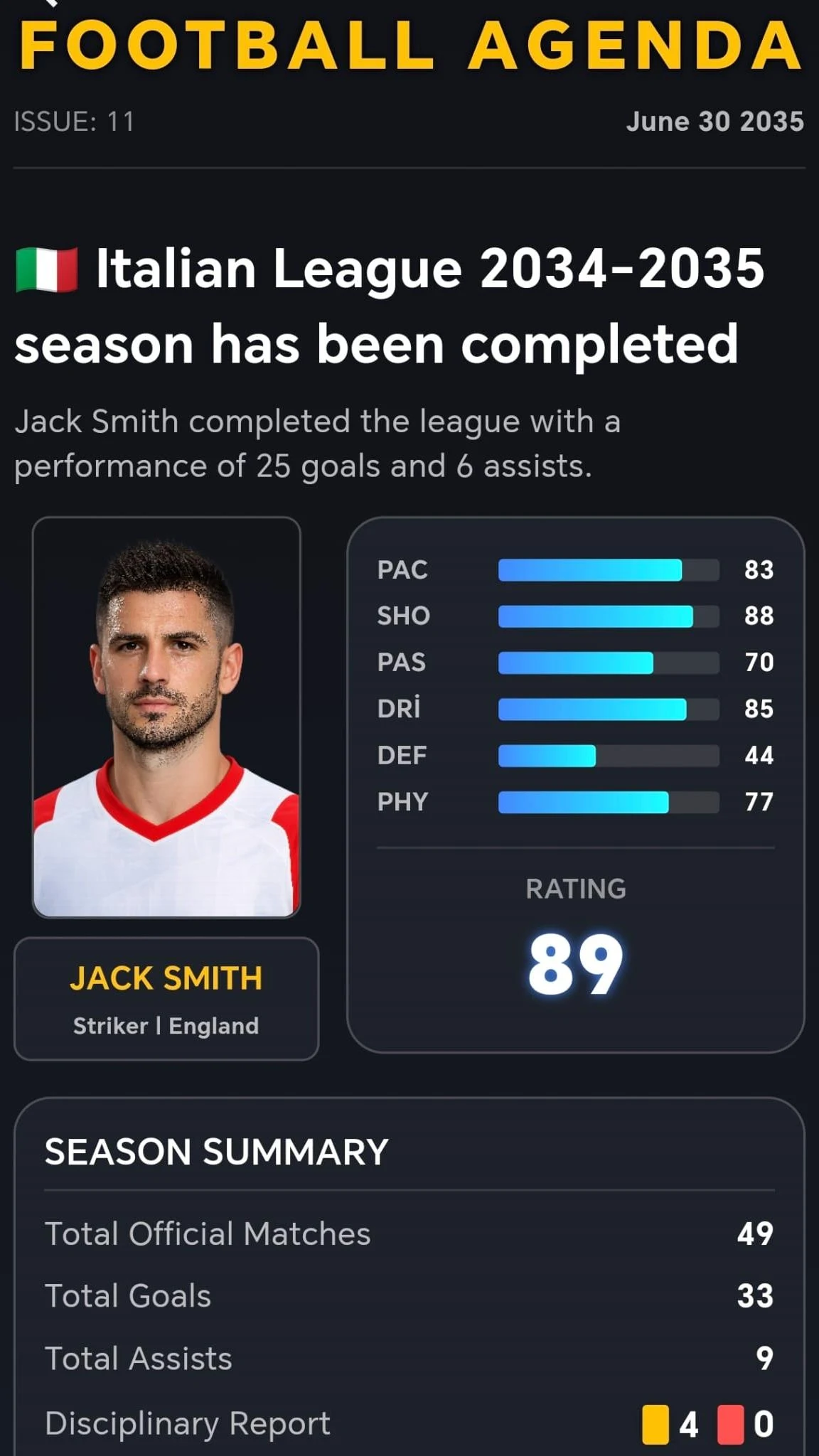 Footballer Career screenshot