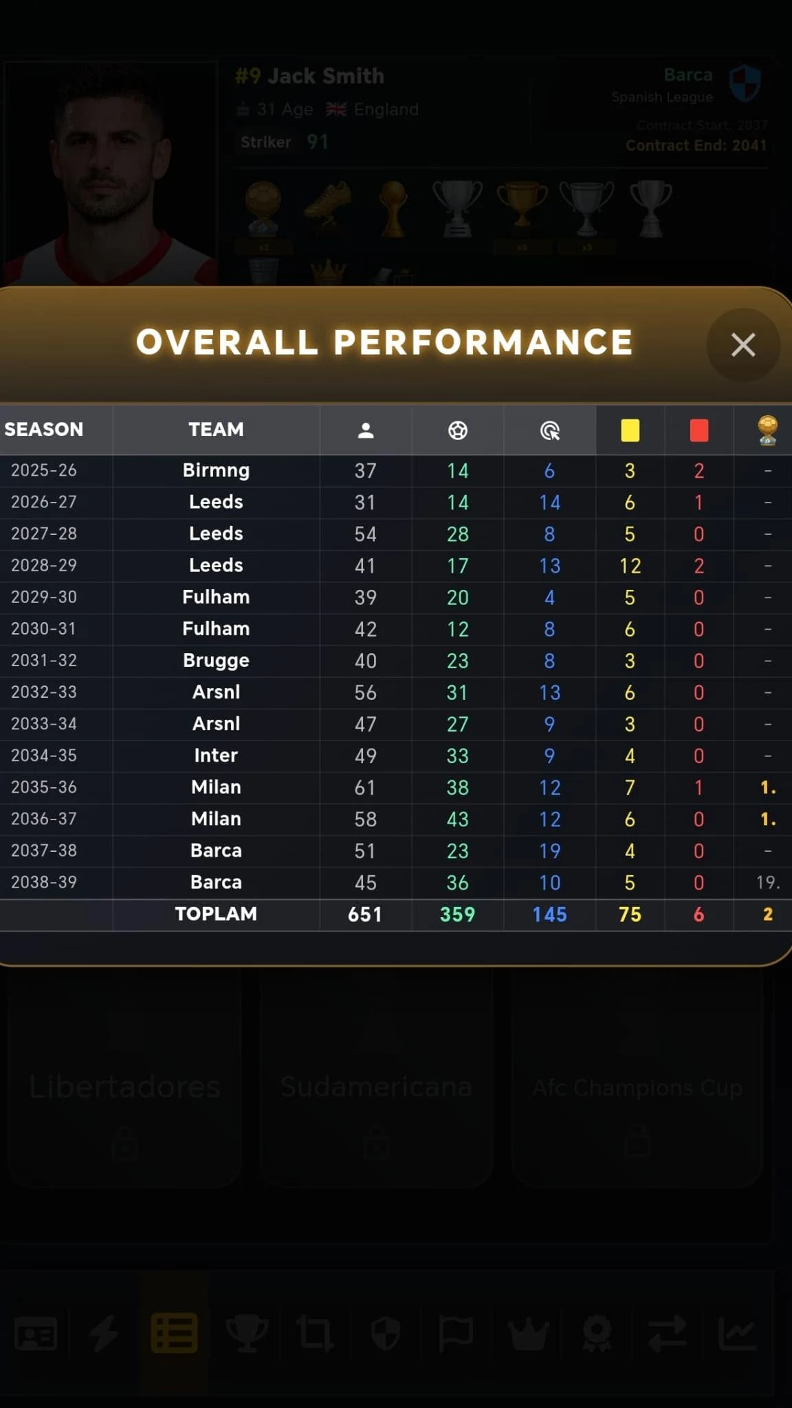 Footballer Career screenshot